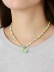 Ожерелье GIRLY "Бабочка", зелёное