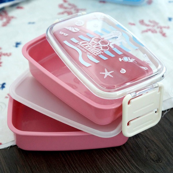 Ланчбокс "Ice creme" розовый (2 яруса) 