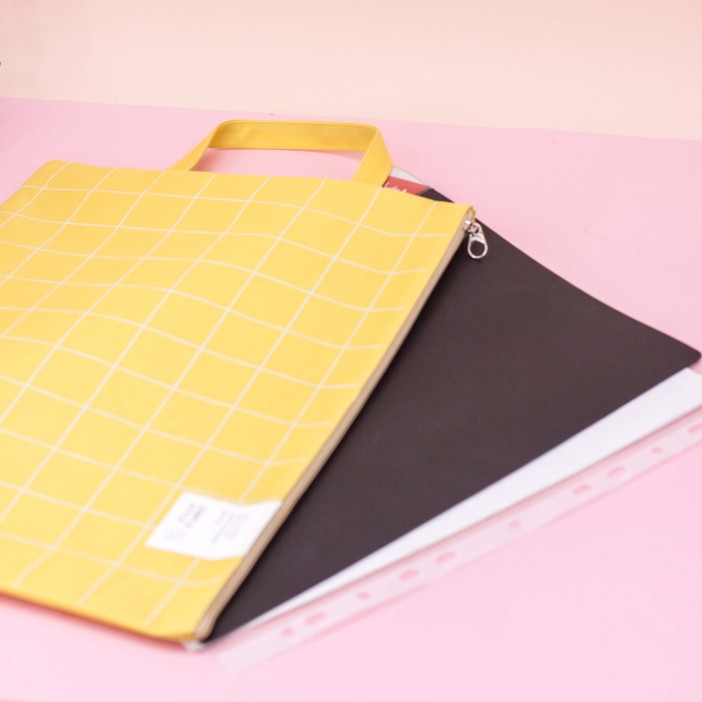 Папка для документов (A4) "Textile", yellow 