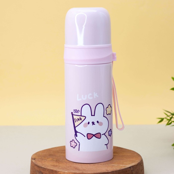Термос "Cute luck hare", pink (350 ml) 