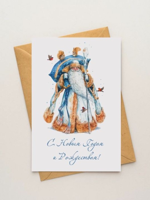 Набор открыток 5 шт. «Дед мороз», 10*15 см 