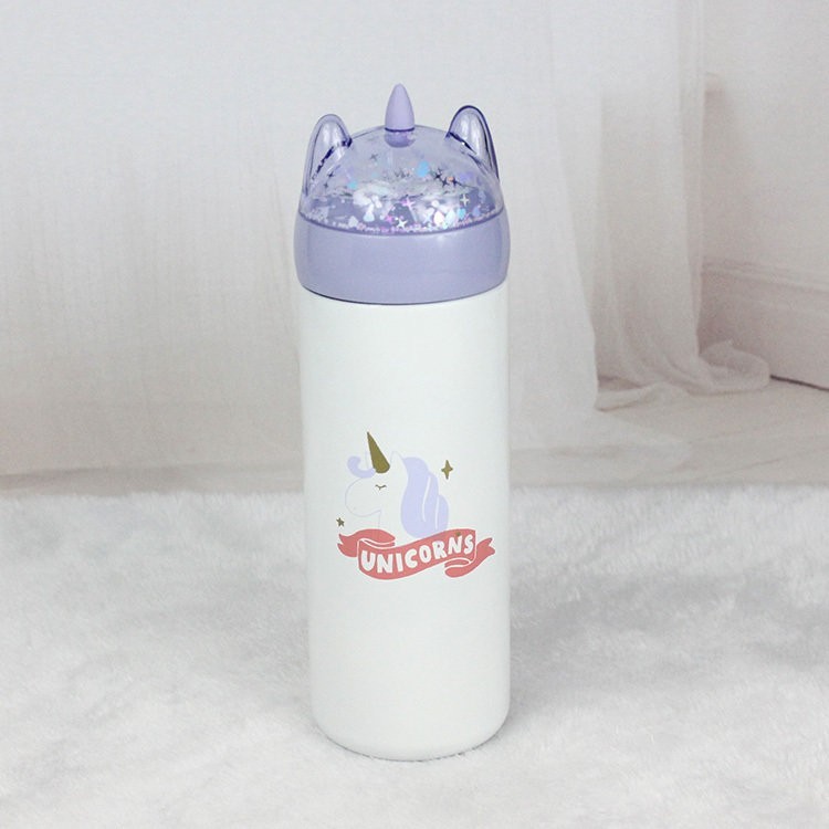 B-L-8014 Термос "Unicorn head", white (330 мл)