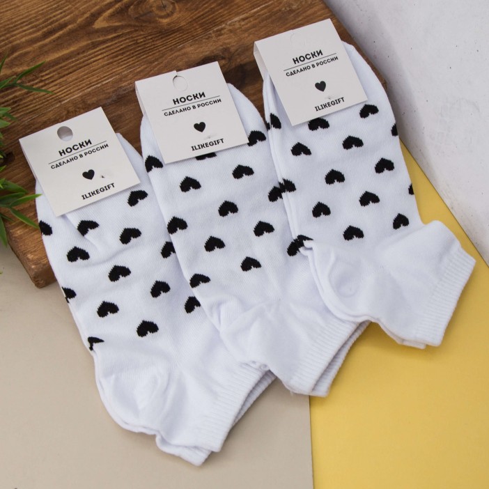 Носки женские &quot;Black hearts&quot;, р. 35-40 
