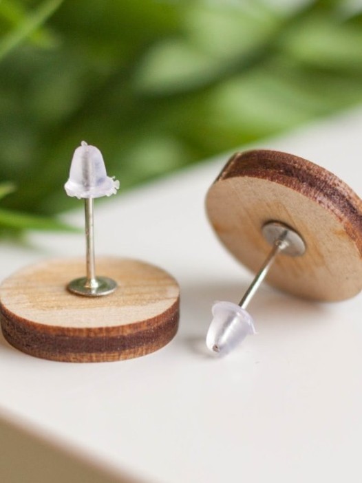 Серьги ECO из дерева TWO DONUTS 