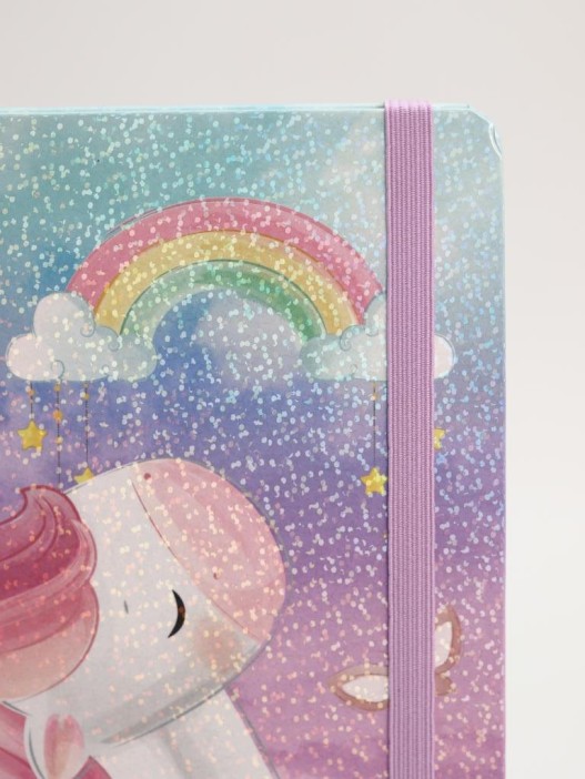 Блокнот (А5) &quot;Unicorn in the sky&quot;, purple (14.5*21) 
