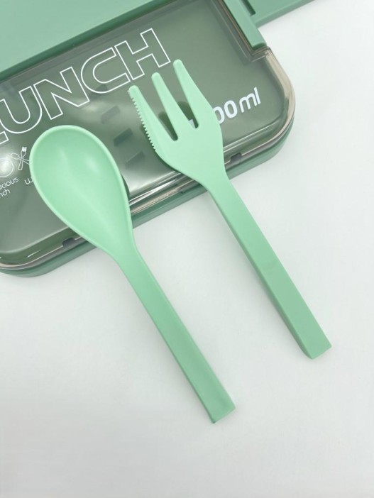 Ланчбокс &quot;Sistem lunch&quot;, зелёный, 2 яруса, 3 отделения (1800 мл) 