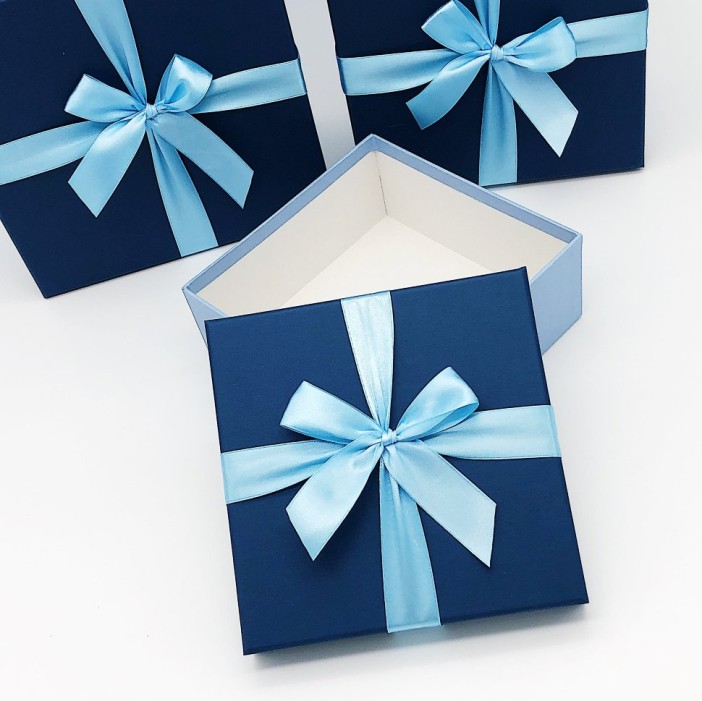 Набор коробок 3в1 &quot;Темно-голубая/голубая&quot; 