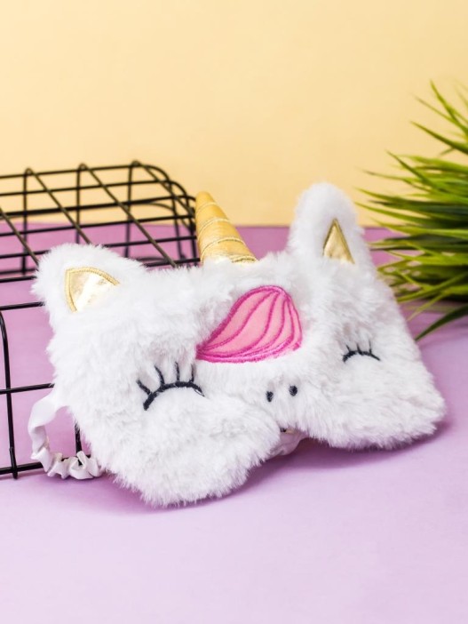 Маска для сна &quot;White unicorn, golden horn&quot; 