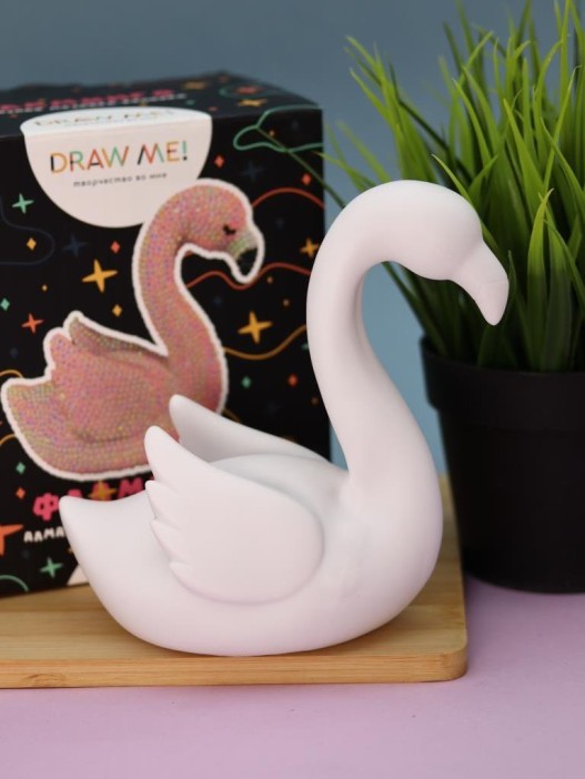 Алмазная мозаика на копилке (нижняя загрузка) Draw Me! «Flamingo», (9*15*14 см) 