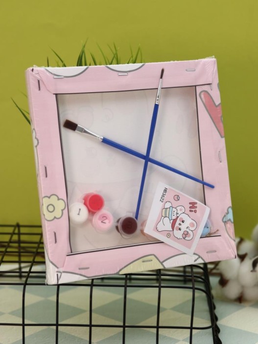 Картина по номерам на подрамнике Draw Me! «White hare», (20*20 см) 