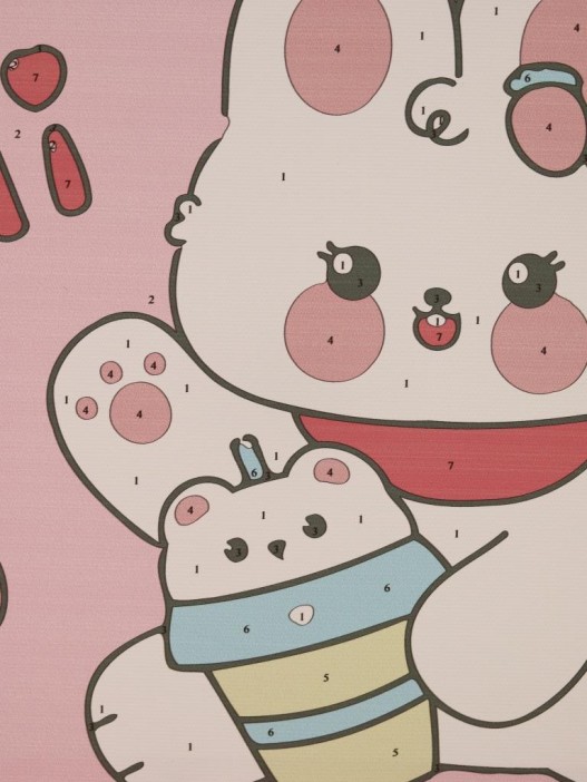 Картина по номерам на подрамнике Draw Me! «White hare», (20*20 см) 