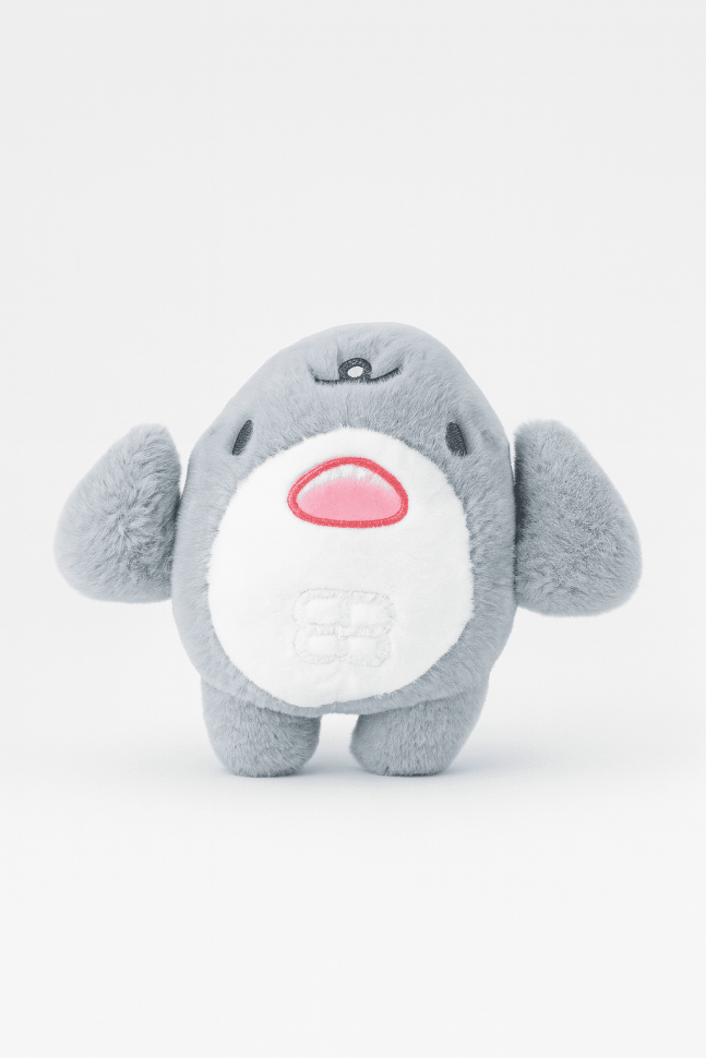 Мягкая игрушка (3+) "Сильная Акула", серая