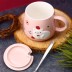 Кружка «Cat and strawberry», pink (400 ml) 