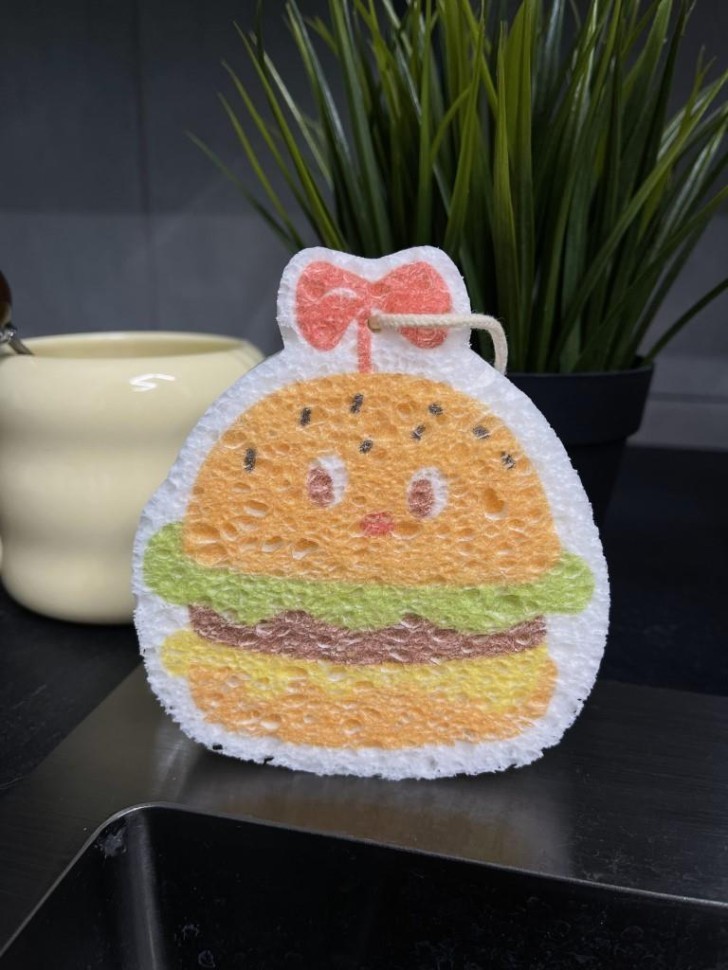 ЭКО губка для посуды "Burger"