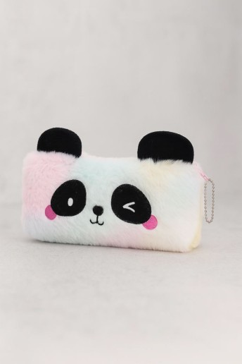 Пенал плюшевый "Sad Panda", white (20*10 см)
