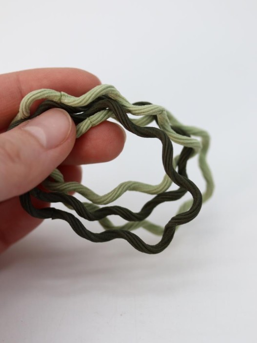 Набор резинок для волос GIRLY "Wave", green, 4 шт. 