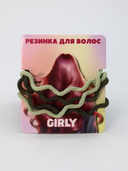 Набор резинок для волос GIRLY "Волна", зеленый, 4 шт.