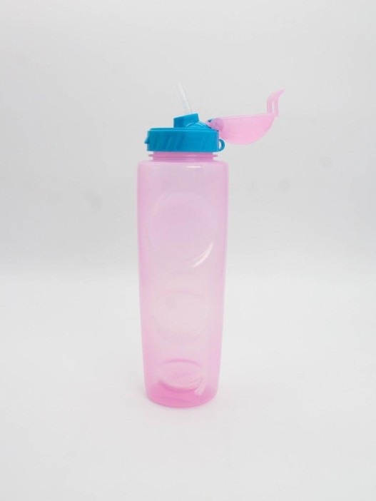 Бутылка &quot;Life&quot; с трубочкой, pink (700 ml) 