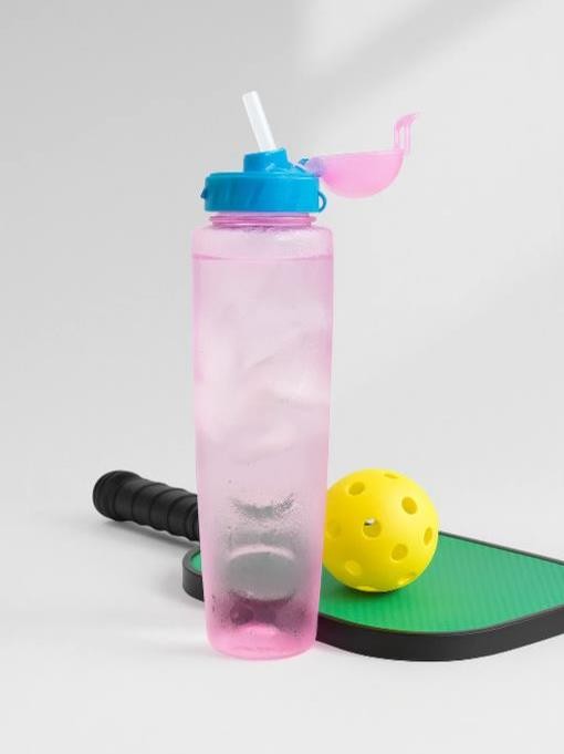 Бутылка &quot;Life&quot; с трубочкой, pink (700 ml) 