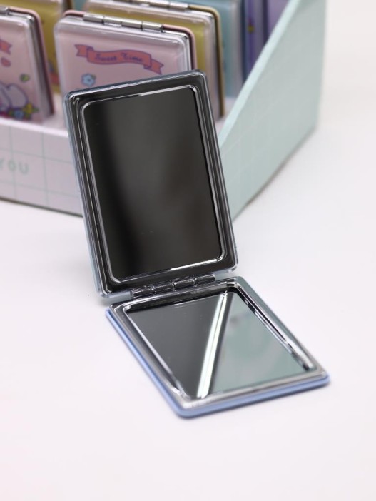 Зеркало шейкер раскладное &quot;Sweet Time the doggie&quot;, голубое, 8*6 см 