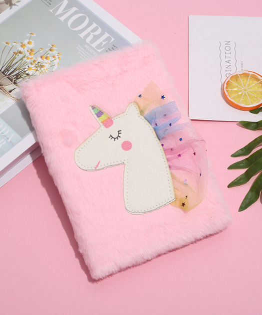 Блокнот плюшевый «Unicorn wind», pink, 21,5х15 см, плотность 70 гр. 