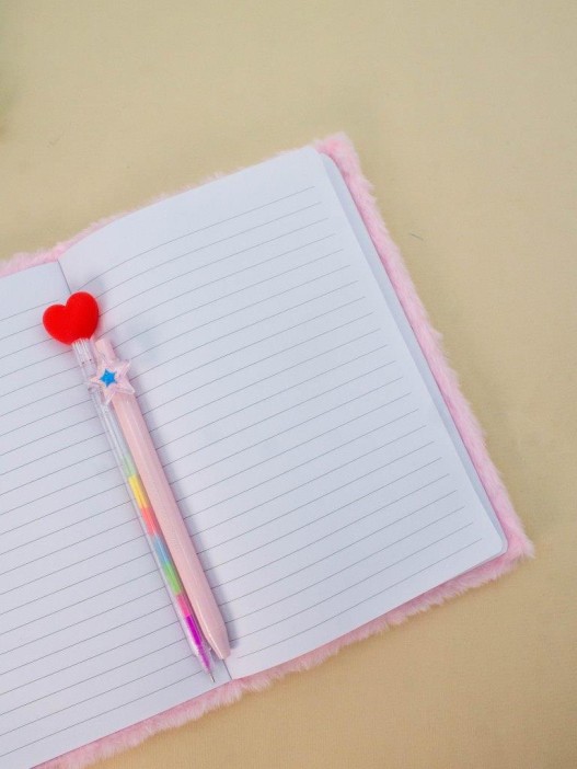 Блокнот плюшевый «Unicorn wind», pink, 21,5х15 см, плотность 70 гр. 