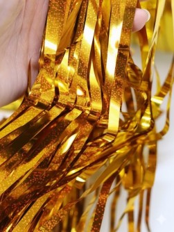 Праздничный занавес, дождик для фотозоны "Rain", brown gold (100*200 см)