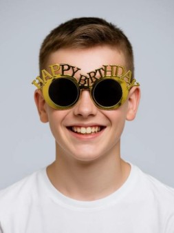 Праздничные очки "Birthday glow" (14*17,5 см)