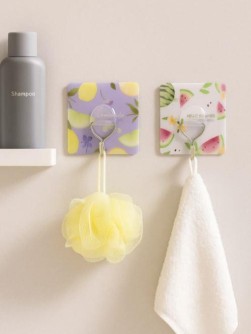 Крючок на липучке «Square juicy fruit» 2шт, mix color