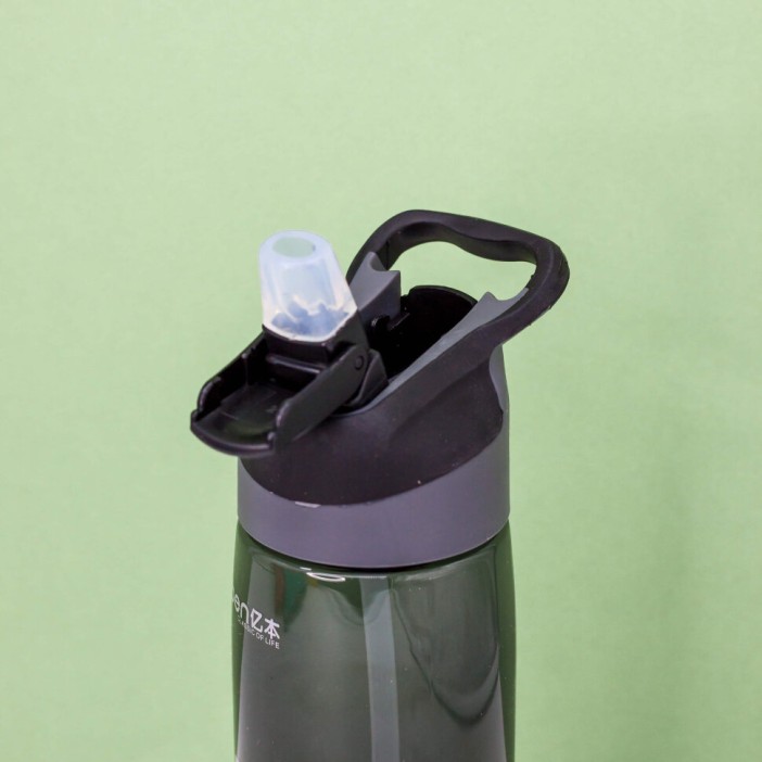 Спортивная бутылка "Happy every day Luck", black (570ml) 