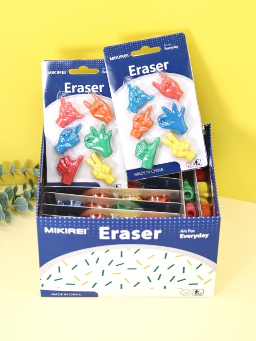 Ластики "Gestures", шоу-бокс 12 шт. 