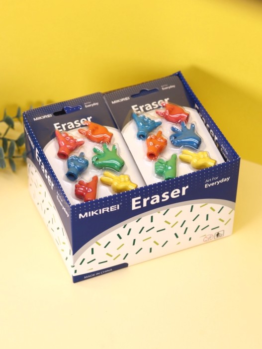 Ластики "Gestures", шоу-бокс 12 шт. 