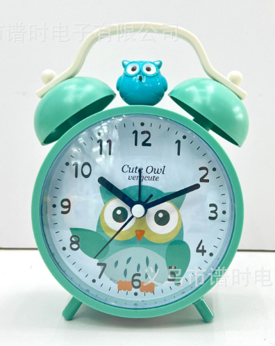 Часы-будильник «Very cute owl», green (15х11,5 см) 
