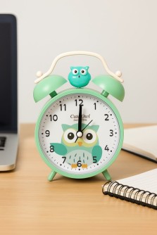 Часы-будильник «Very cute owl», green (15х11,5 см)