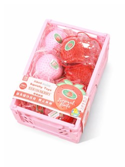 Набор мялок - антистресс "Fresh strawberries" в лотке, 18 шт.