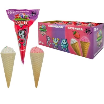 Маршмеллоу мороженое рожок "ZНАЙКИ LAND" 30шт.