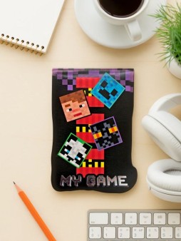 Блокнот фигурный А7 "My Game-1", 40л, на скрепке, тиснение серебряной фольгой