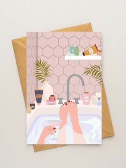 Набор двойных открыток 5 шт. «Ванная комната», 10*15 см