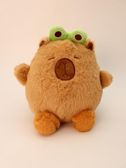 Мягкая игрушка &quot;Capy frog hair band&quot;, brown, 20 см 