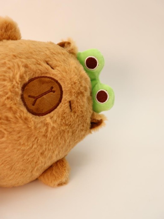 Мягкая игрушка &quot;Capy frog hair band&quot;, brown, 20 см 