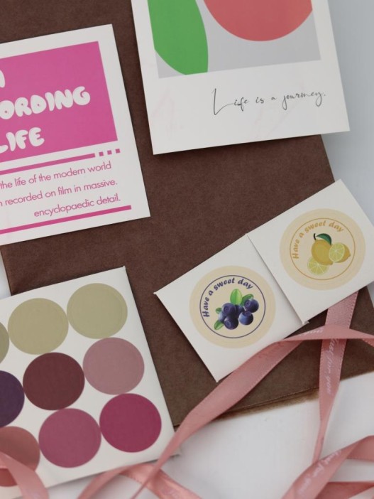 Упаковочный набор для подарков (2 листа+лента+открытка+5 наклеек) &quot;Tender paws&quot;, 50x70 см 