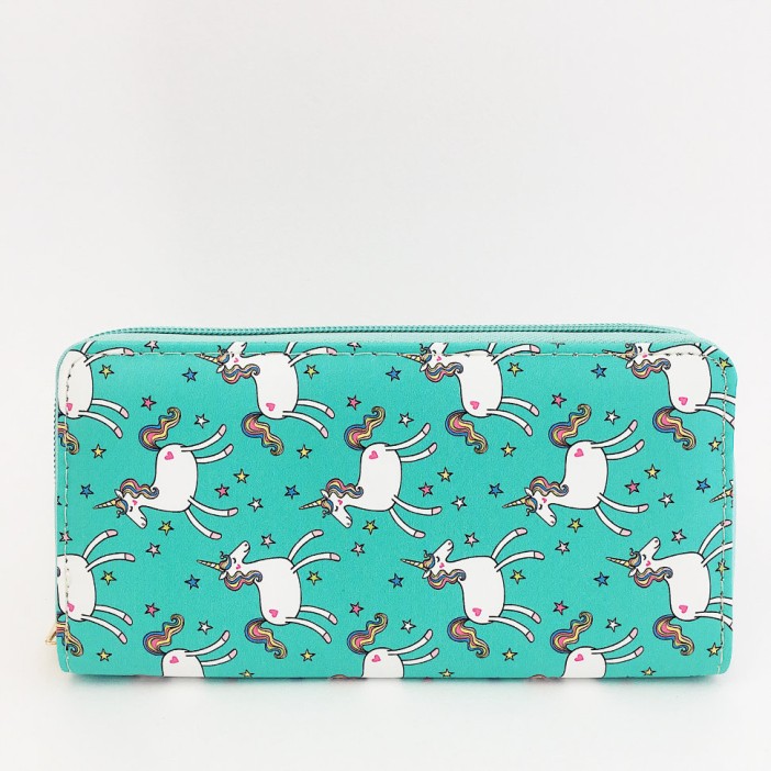 Кошелёк "Happy unicorn" green 