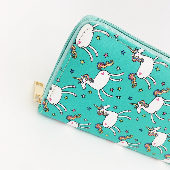 Кошелёк "Happy unicorn" green 