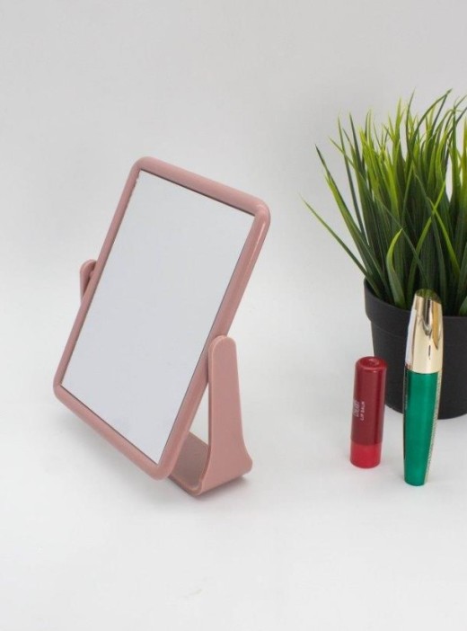 Зеркало настольное "Glossy square", pink (18*15.2 см) 
