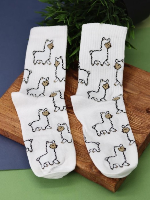 Носки женские "Lama", р. 35-40, белый 