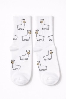 Носки женские "Лама", р. 35-40, белые