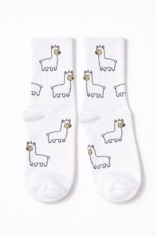 Носки женские "Лама", р. 35-40, белые
