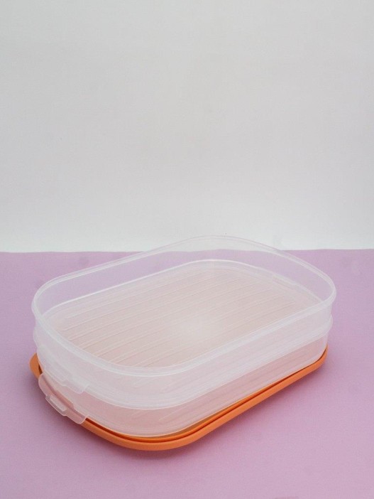 Контейнер для хранения 2 яруса «Double», orange (8,5*32*20,3 см) 