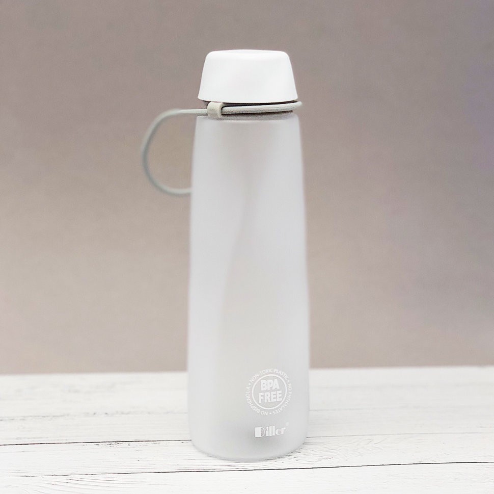 D11 Бутылка спортивная, white (550ml)