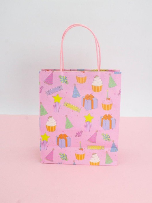 Пакет подарочный крафтовый «HB», cake (21*25,5*10) 